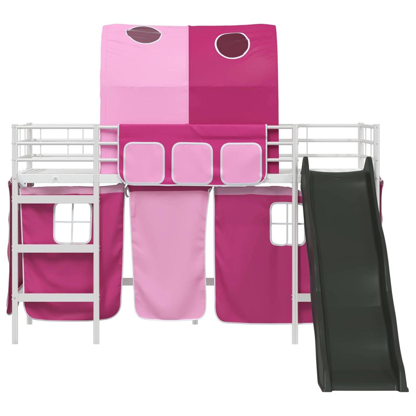 Barns Lofteseng Hvit og Rosa 75 x 190 cm Metall