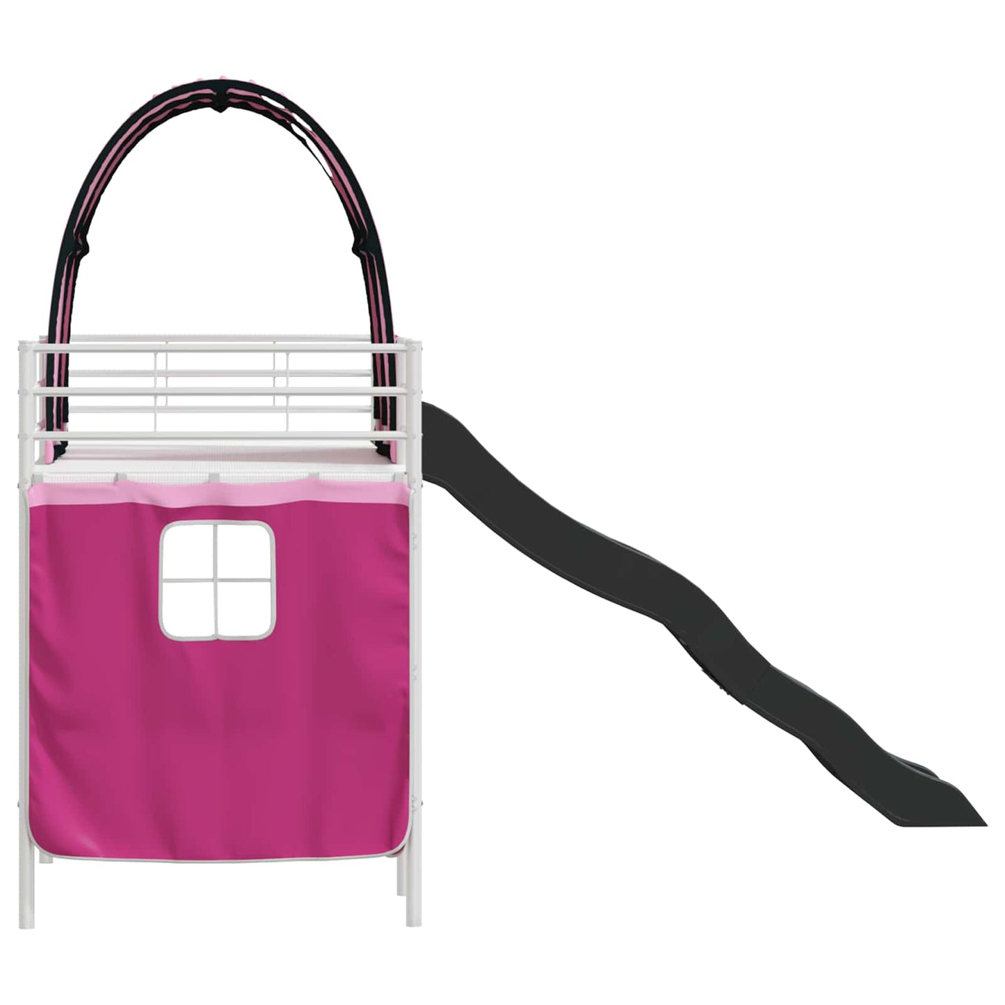 Barns Lofteseng Hvit og Rosa 75 x 190 cm Metall