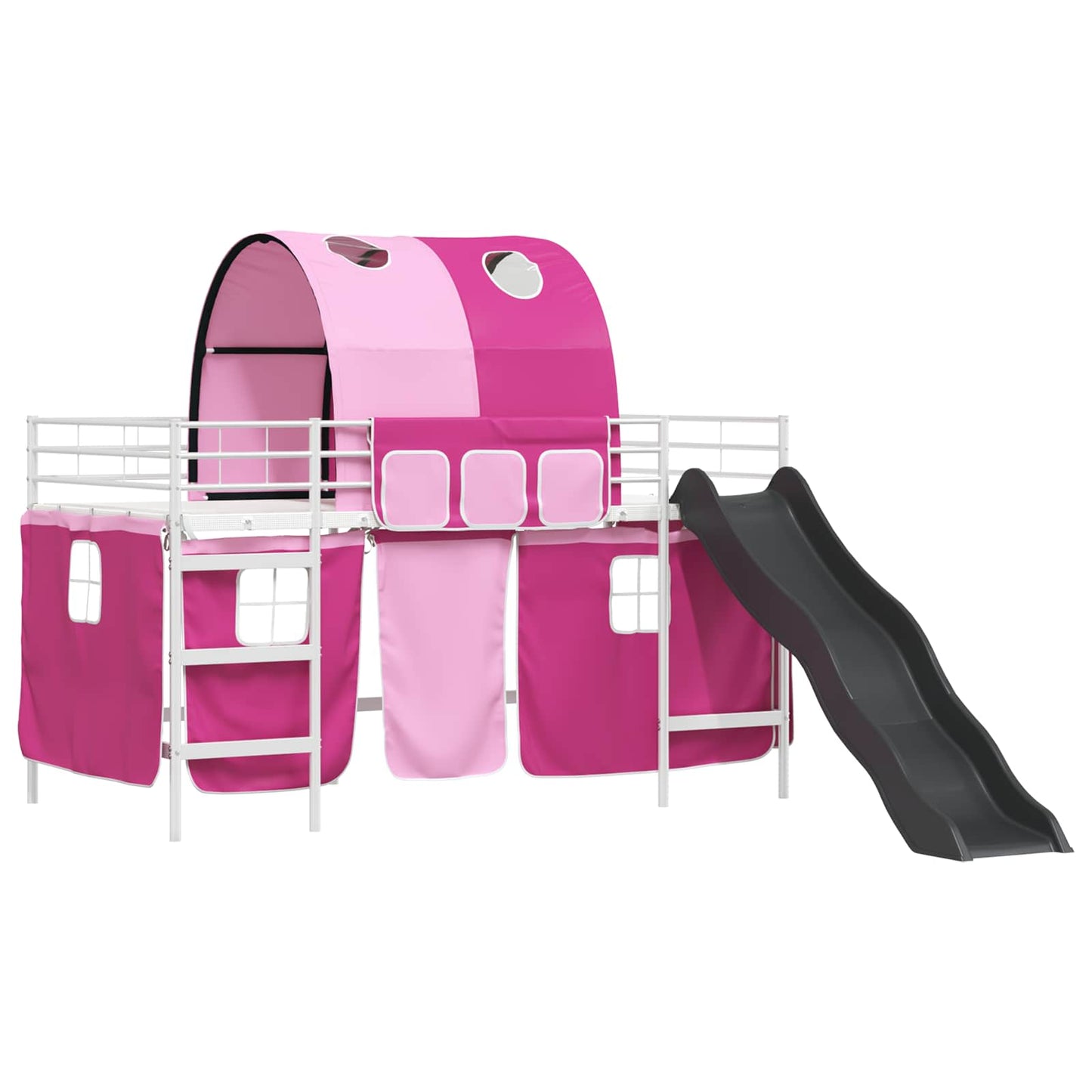 Barns Lofteseng Hvit og Rosa 90 x 200 cm Metall