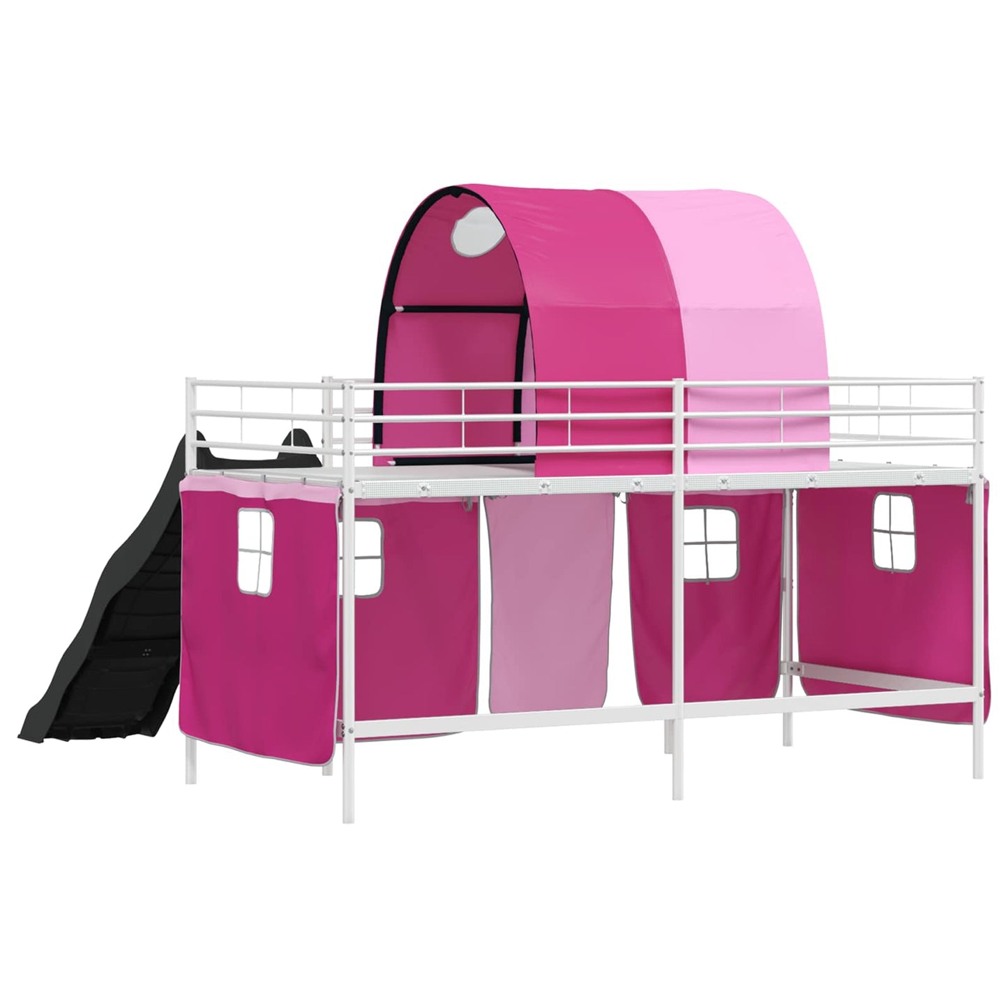 Barns Lofteseng Hvit og Rosa 90 x 200 cm Metall