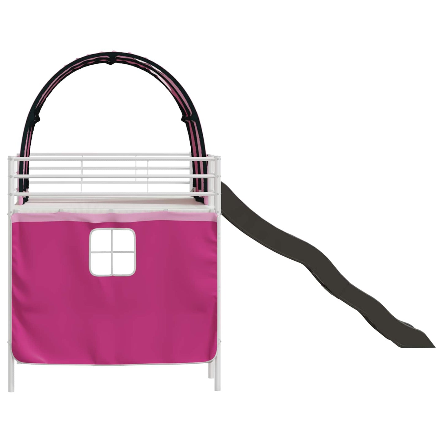 Barns Lofteseng Hvit og Rosa 90 x 200 cm Metall