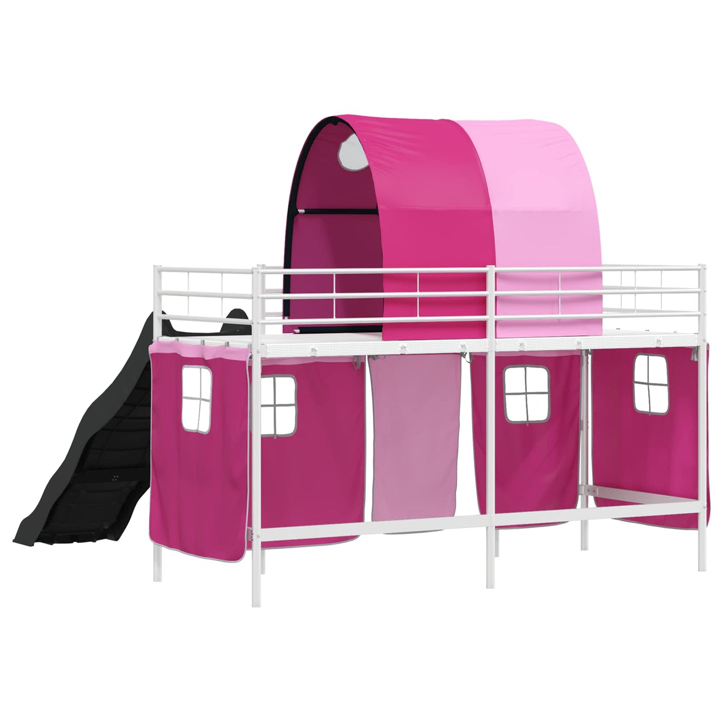 Barns Lofteseng Hvit og Rosa 100 x 190 cm Metall