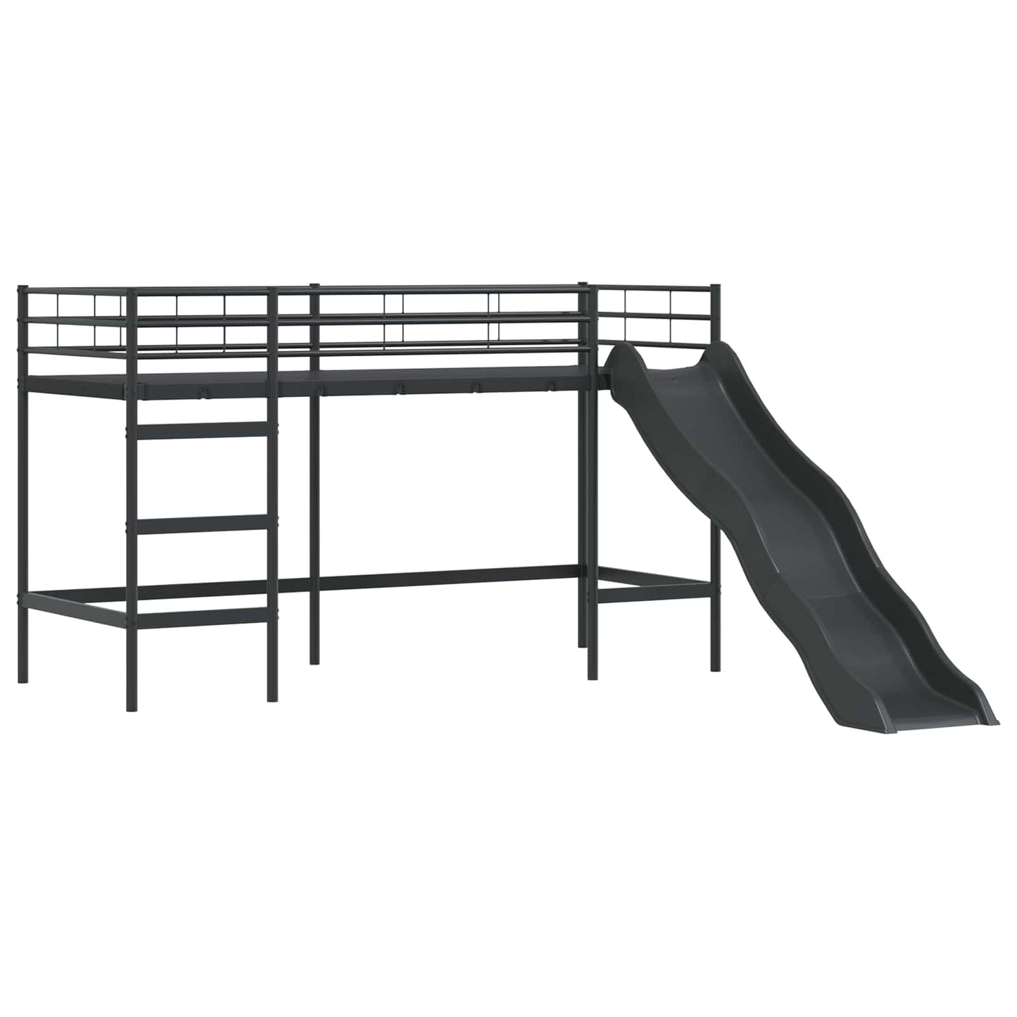 Barns Lofteseng Svart 75 x 190 cm Metall