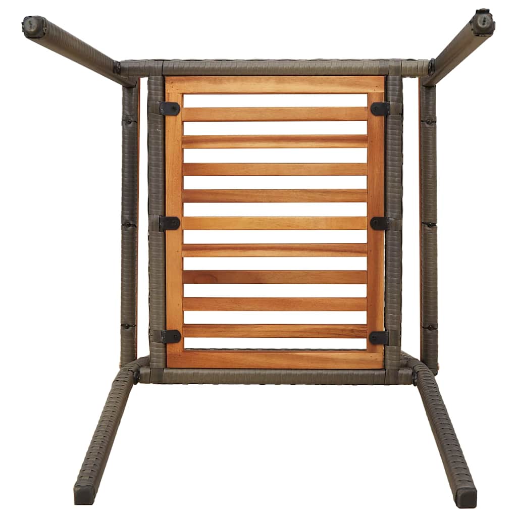 Hage stabelstoler 4 pcs Brun og Grå 54 x 56 x 90 cm