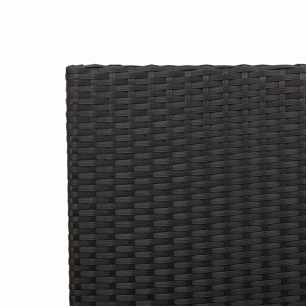 Hage stabelstoler 4 pcs Svart og Brun 54 x 56 x 90 cm