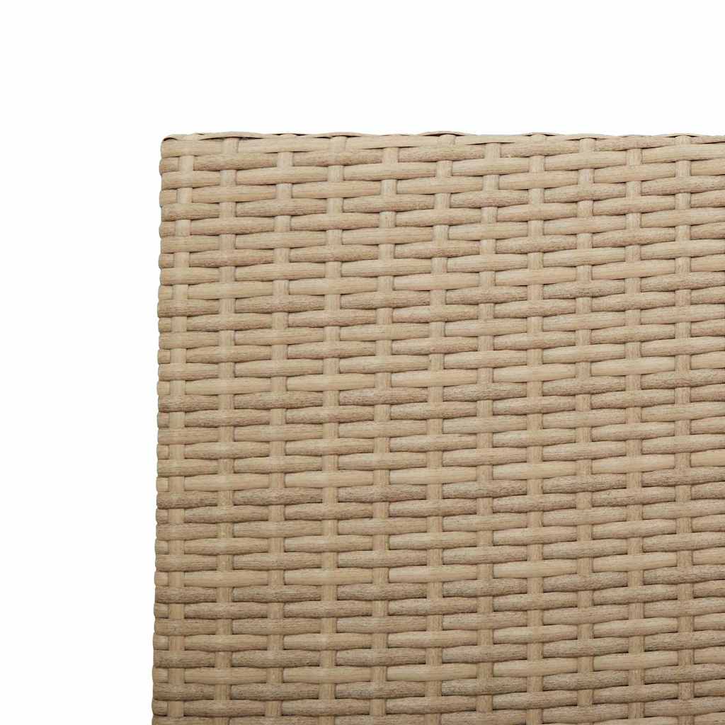 Hage stabelstoler 4 pcs Krem og brun PE rattan, solid akasietre