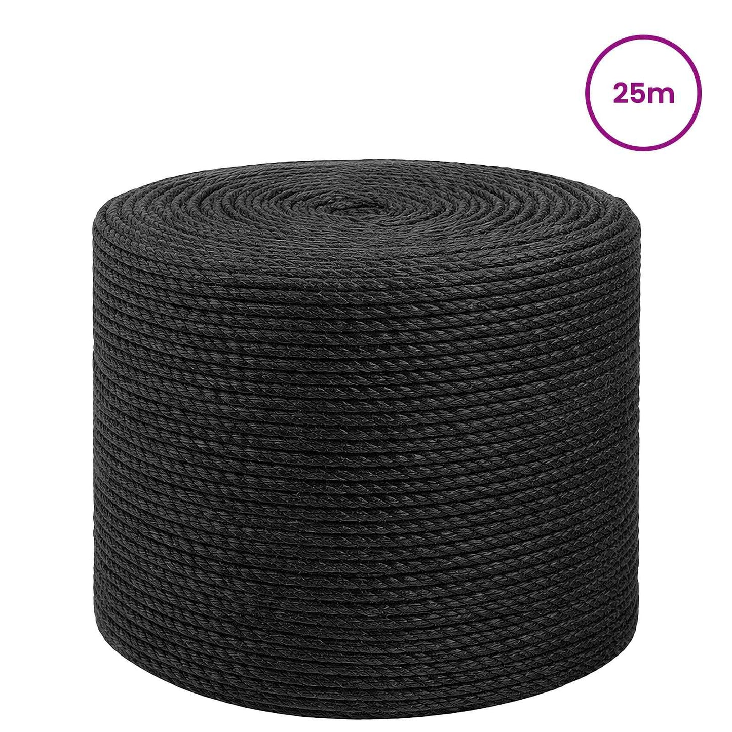 Jute tau 6 Svart 100% Tossa jute