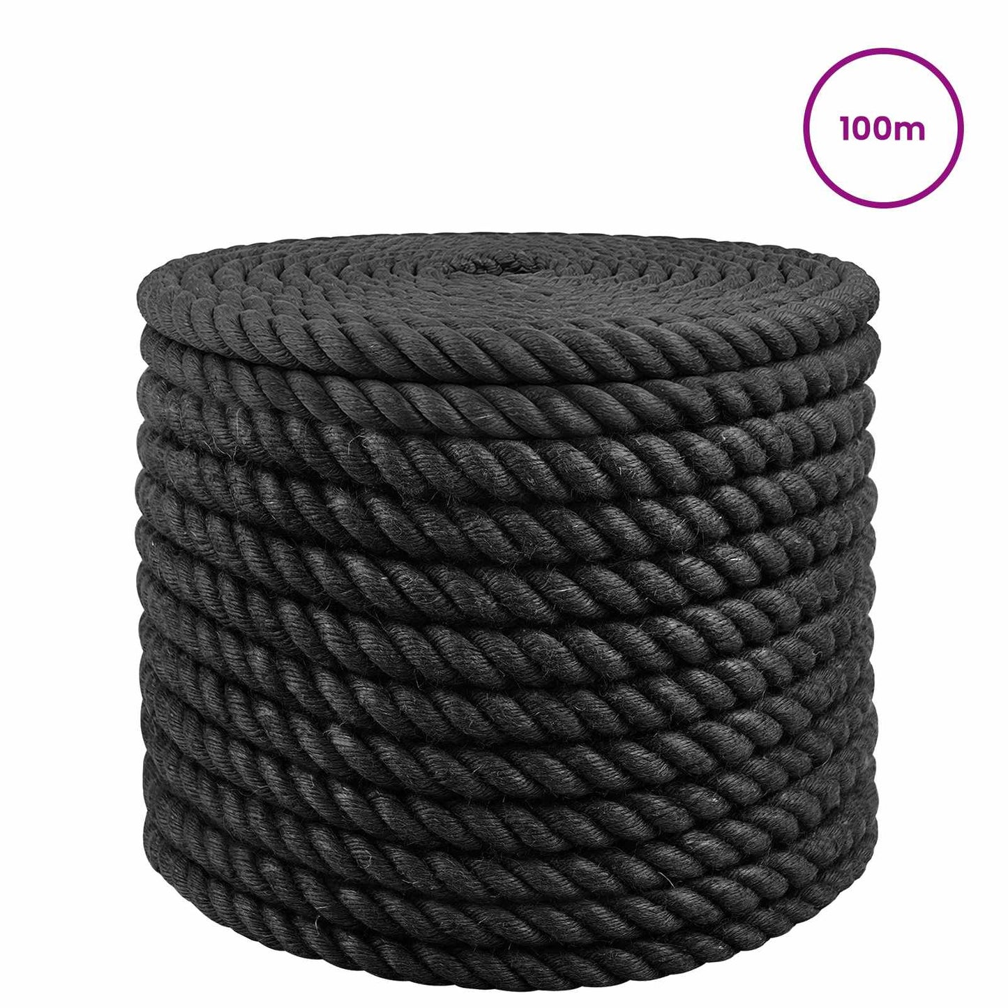 Jute tau 20 Svart 100% Tossa jute