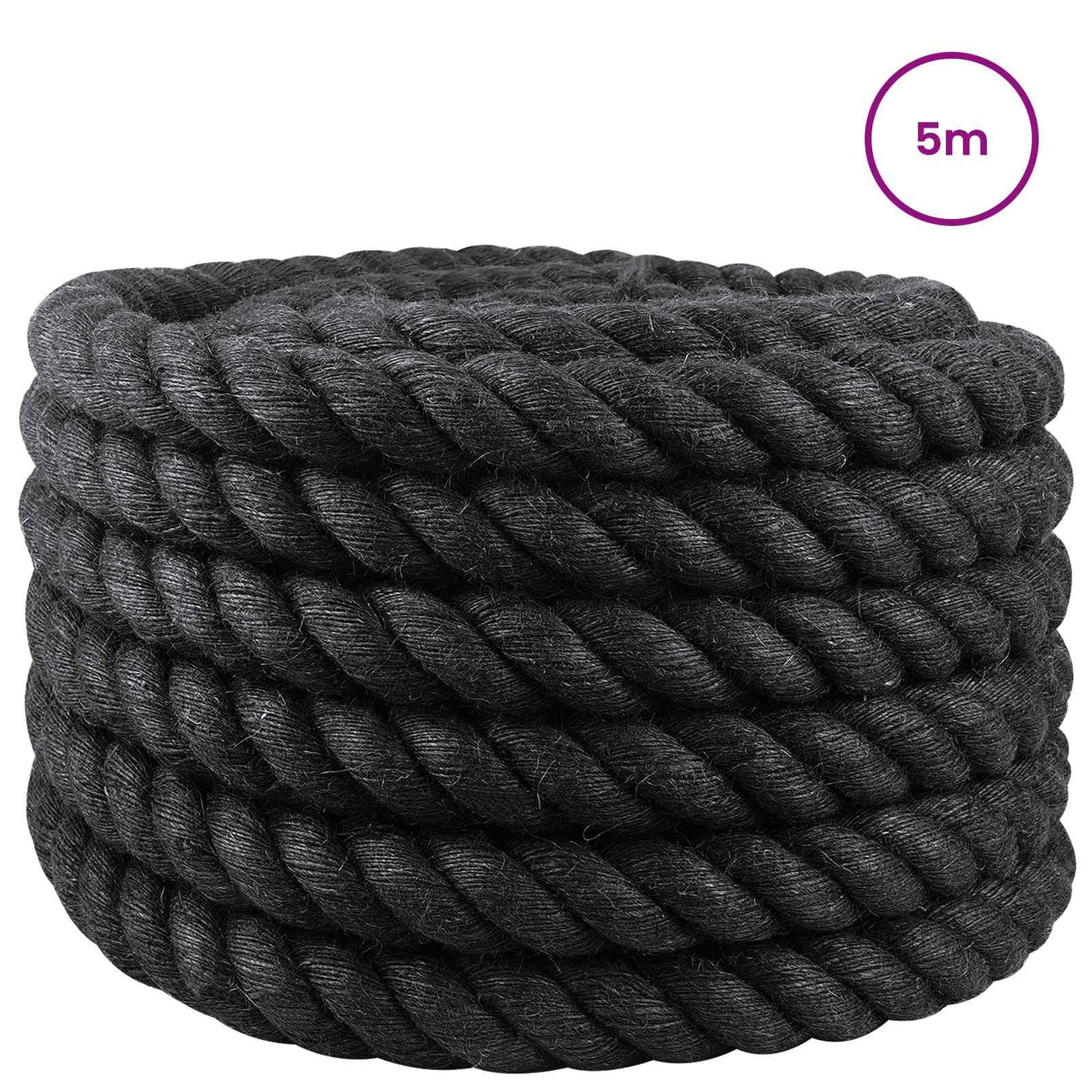 Jute tau 40 Svart 100% Tossa jute