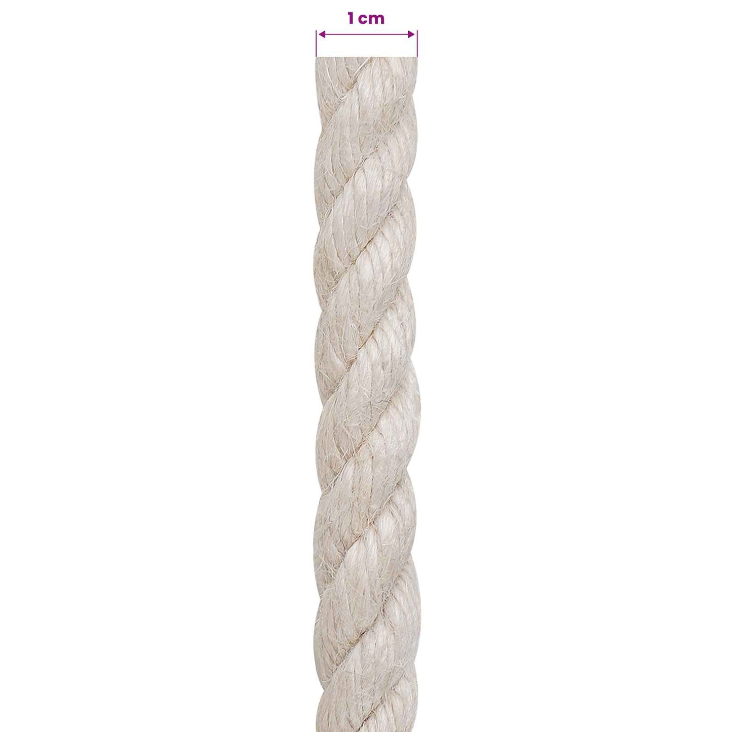 Jute tau 10 Hvit 100% Tossa jute