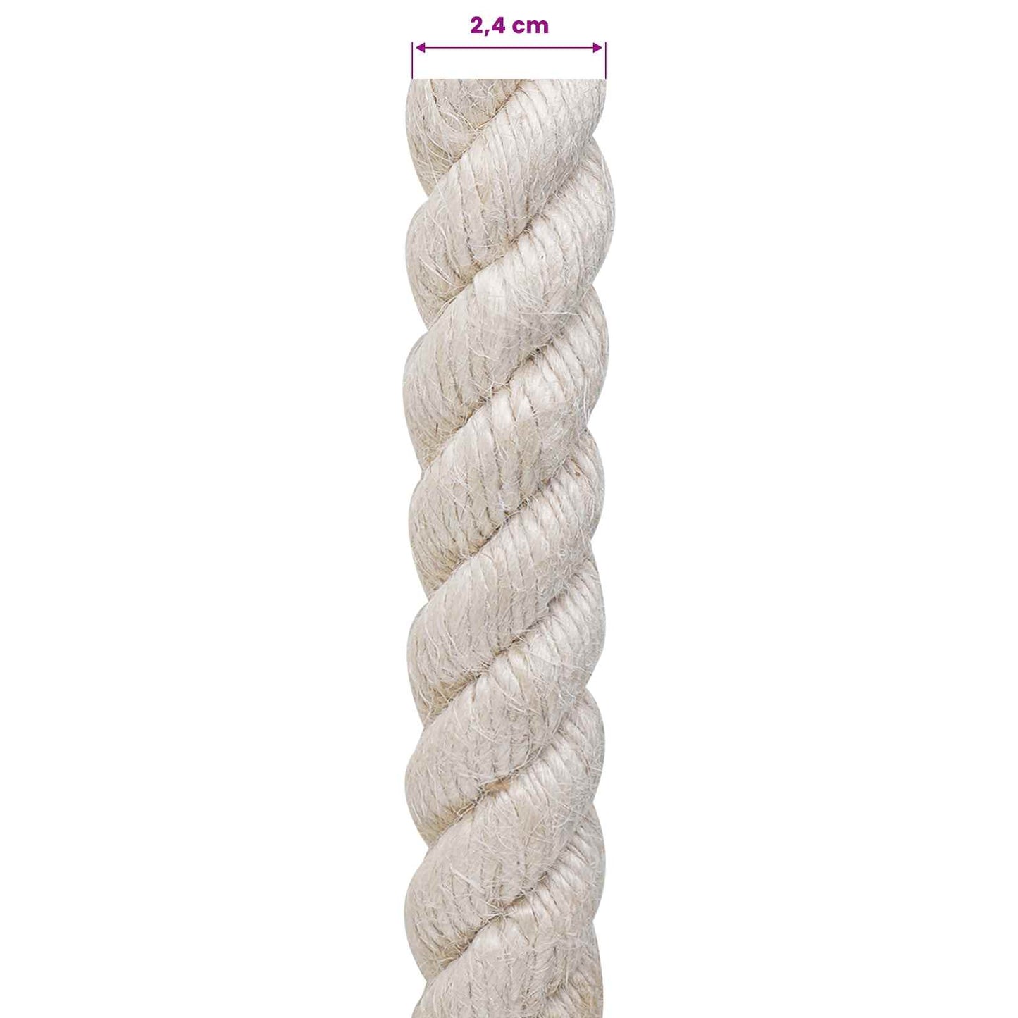 Jute tau 24 Hvit 100% Tossa jute