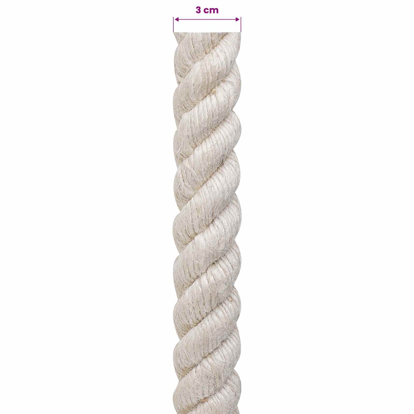 Jute tau 30 Hvit 100% Tossa jute