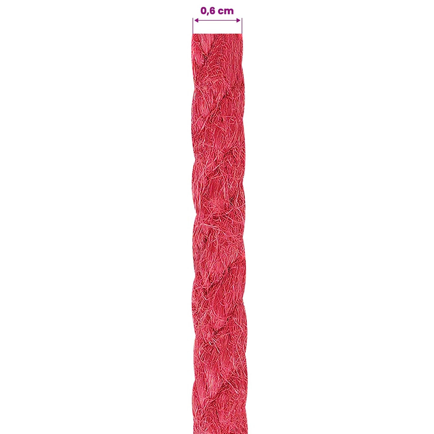 Jute tau Rød 100% Tossa jute