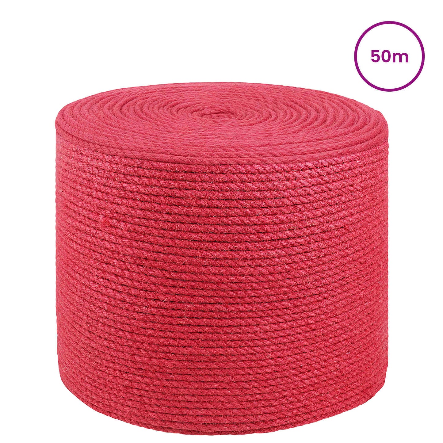 Jute tau Rød 100% Tossa jute