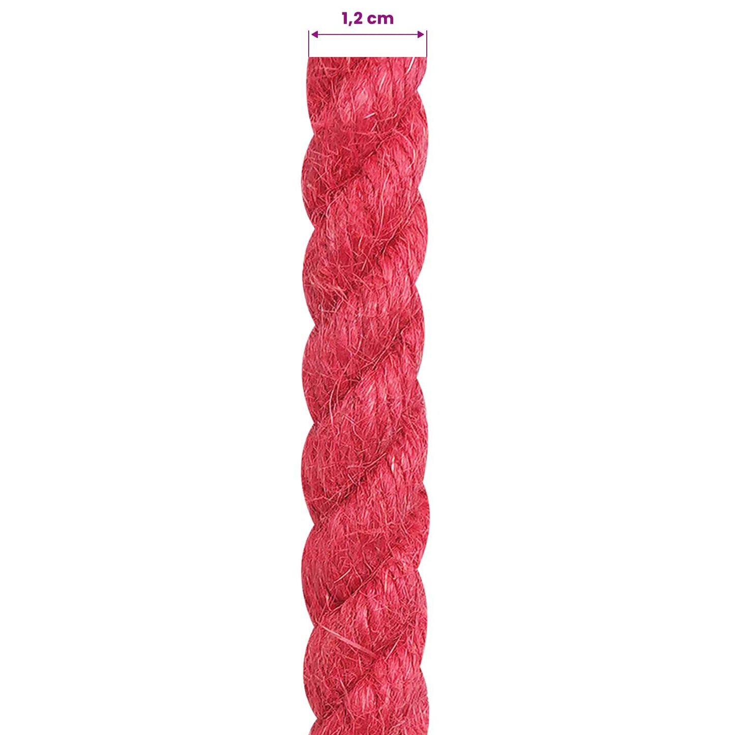 Jute tau Rød 100% Tossa jute