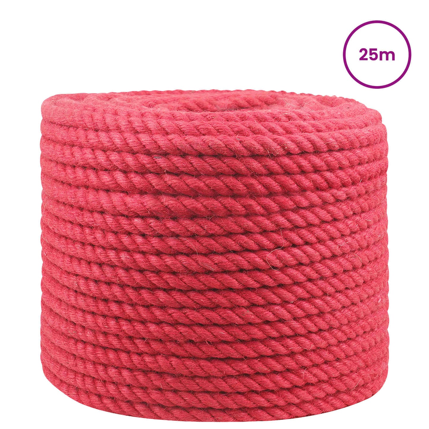 Jute tau Rød 100% Tossa jute