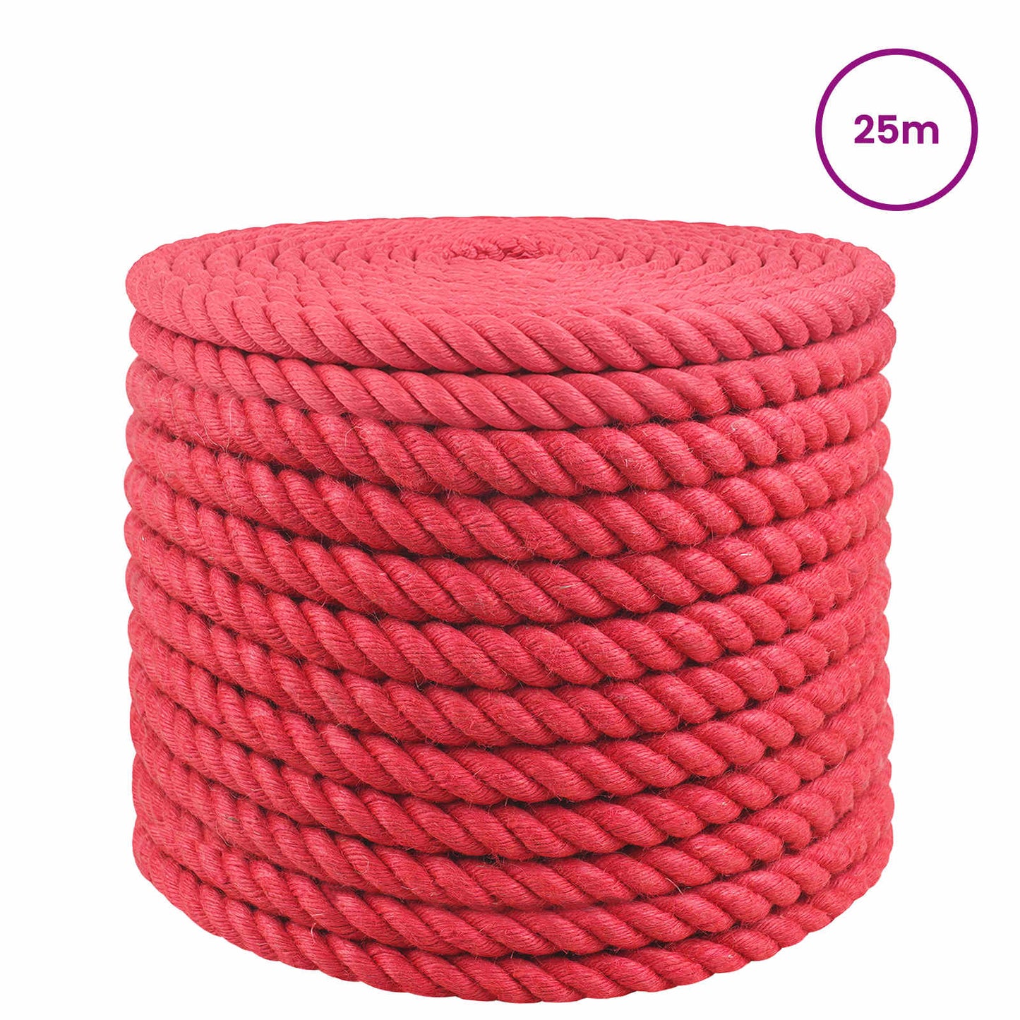 Jute tau Rød 100% Tossa jute