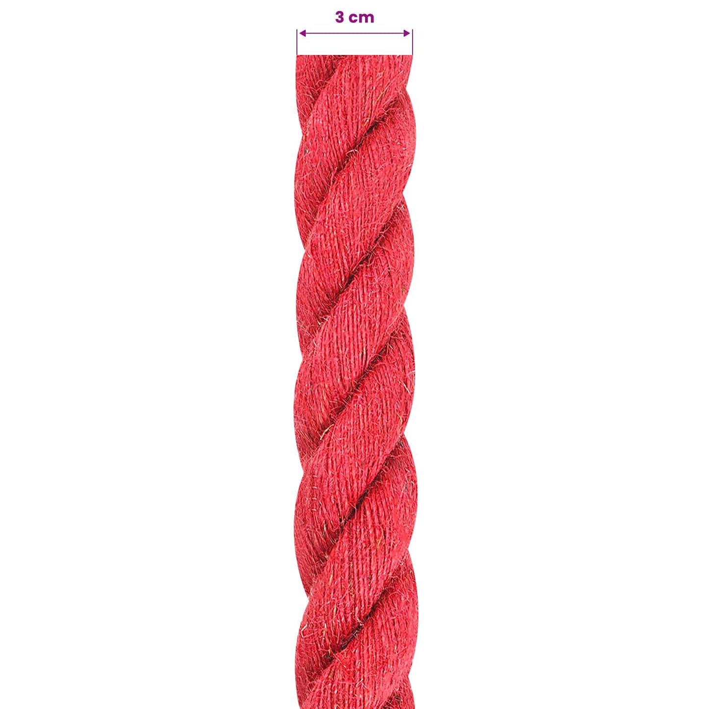Jute tau Rød 100% Tossa jute