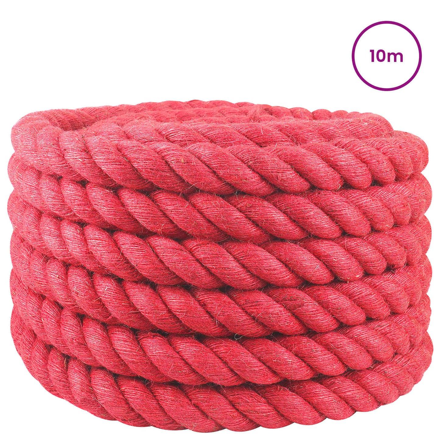 Jute tau Rød 100% Tossa jute