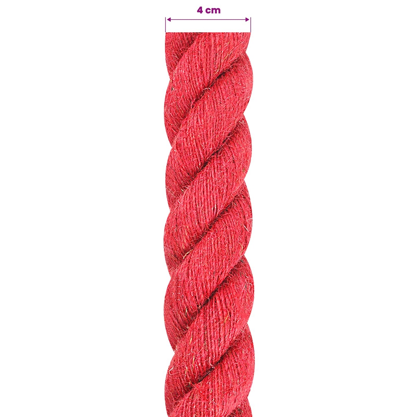 Jute tau Rød 100% Tossa jute