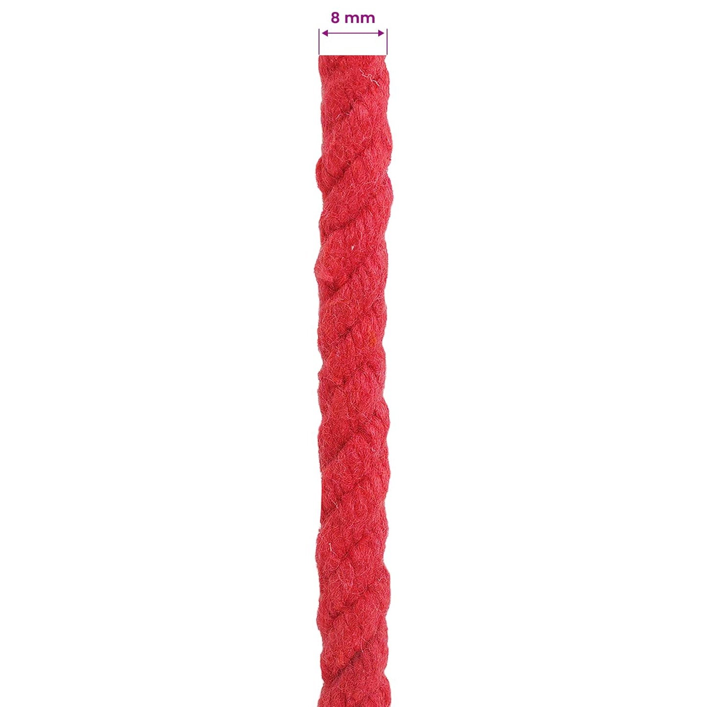 Tau Rød 0,8 x 0,8 x 2500 cm Bomull