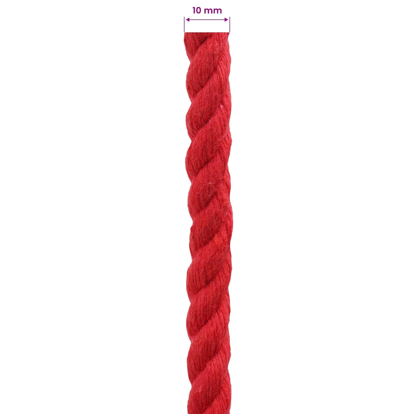 Tau Rød 1 x 1 x 5000 cm Bomull