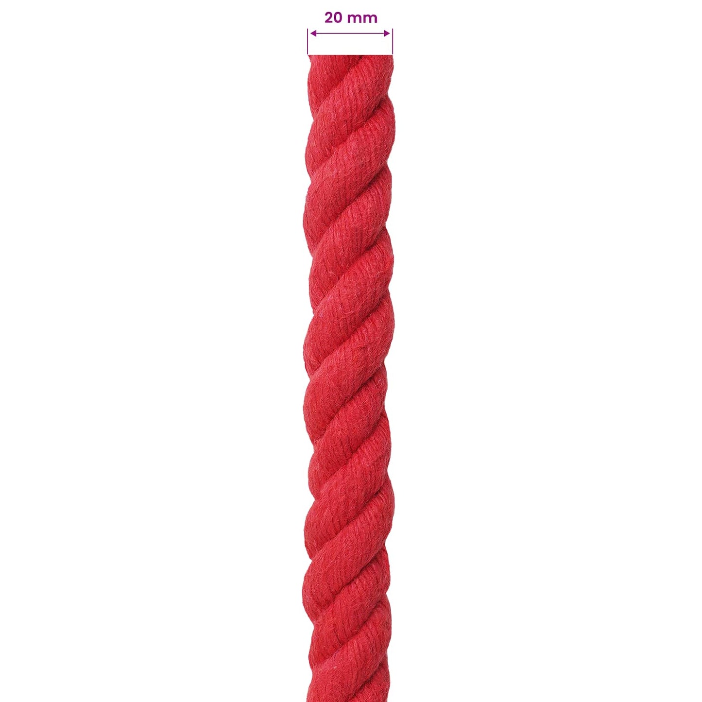 Tau Rød 2 x 2 x 5000 cm Bomull