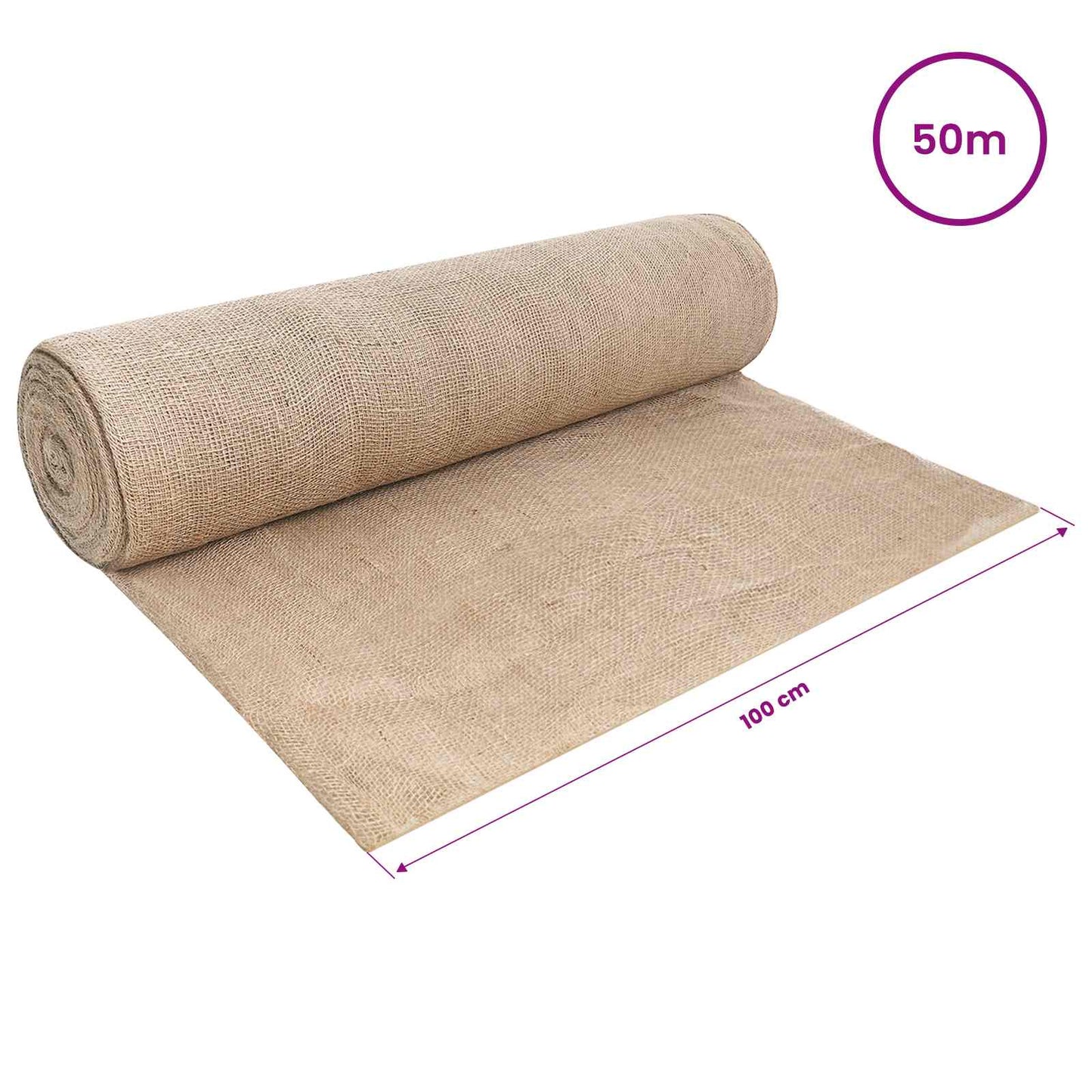 Jute Rull Naturlig 200 x 5000 cm