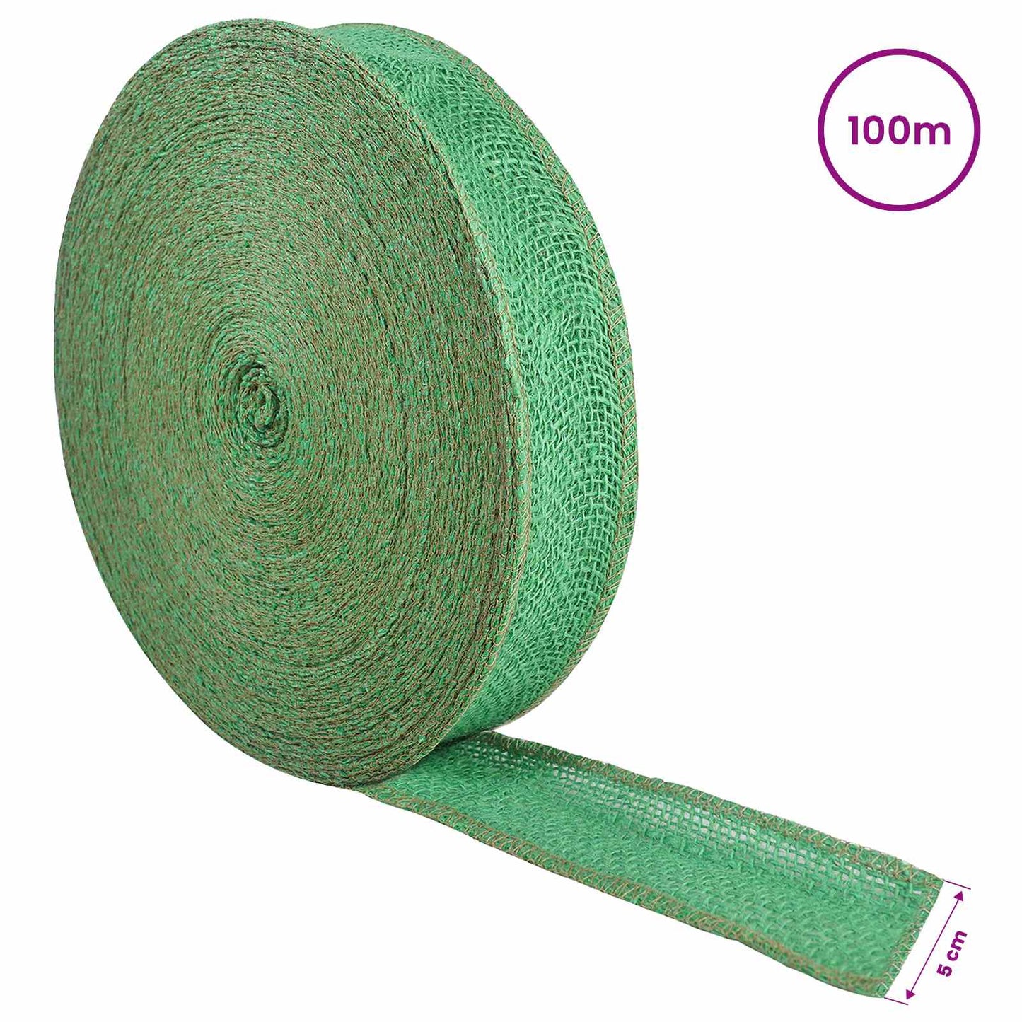 Jute Rull grønn 5 x 10000 cm