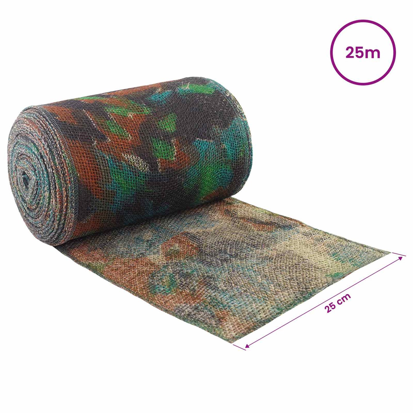Jute Rull Kamuflasje 25 x 2500 cm