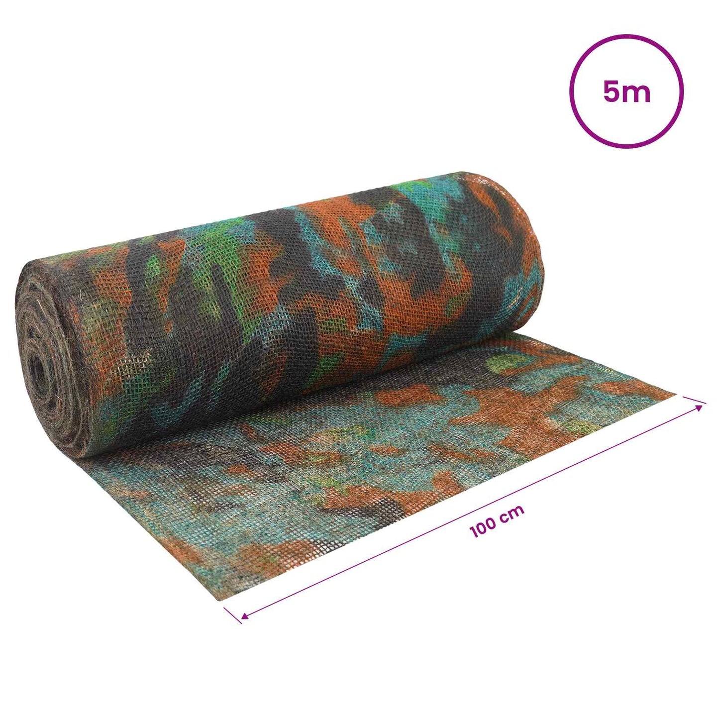 Jute Rull Kamuflasje 100 x 500 cm