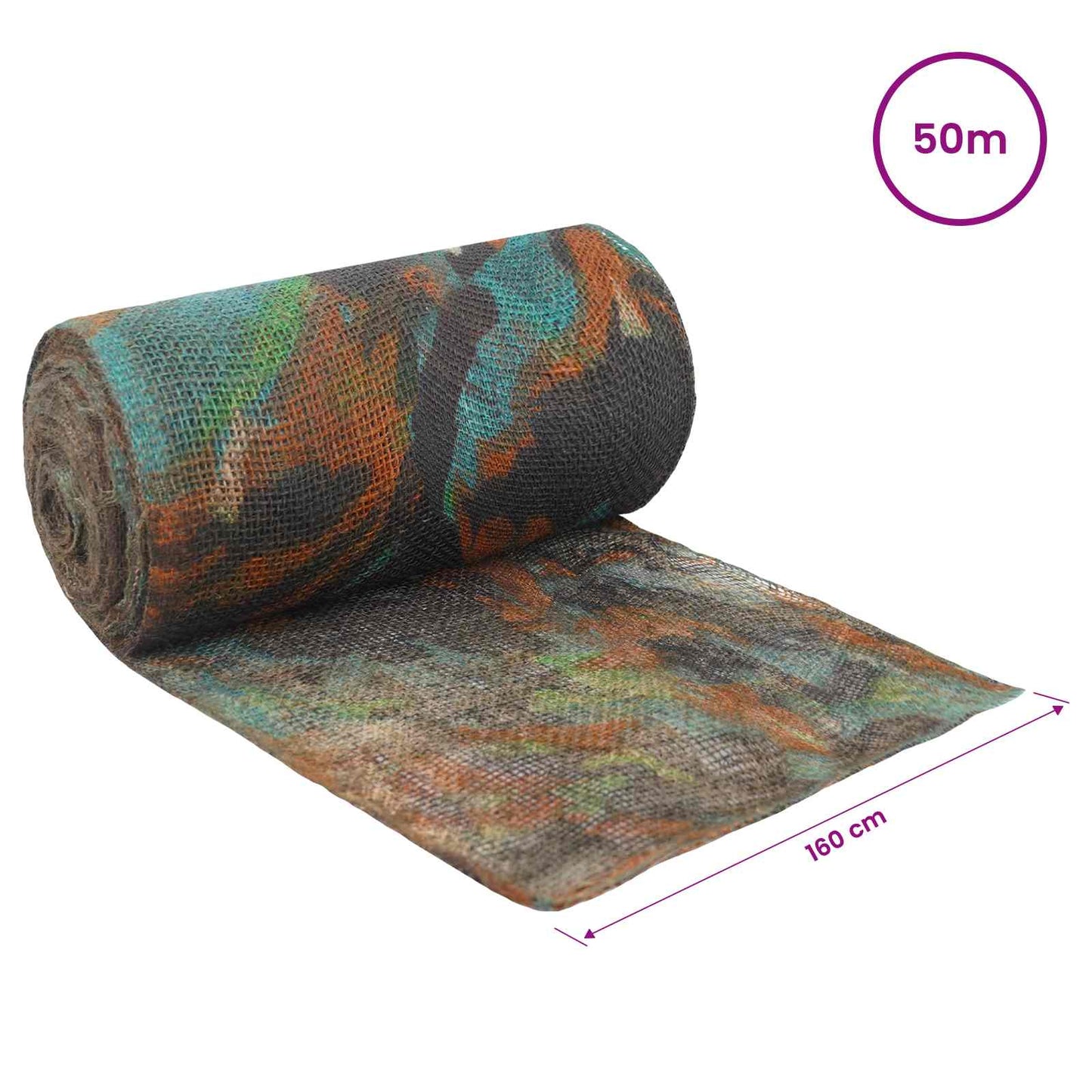 Jute Rull Kamuflasje 160 x 5000 cm
