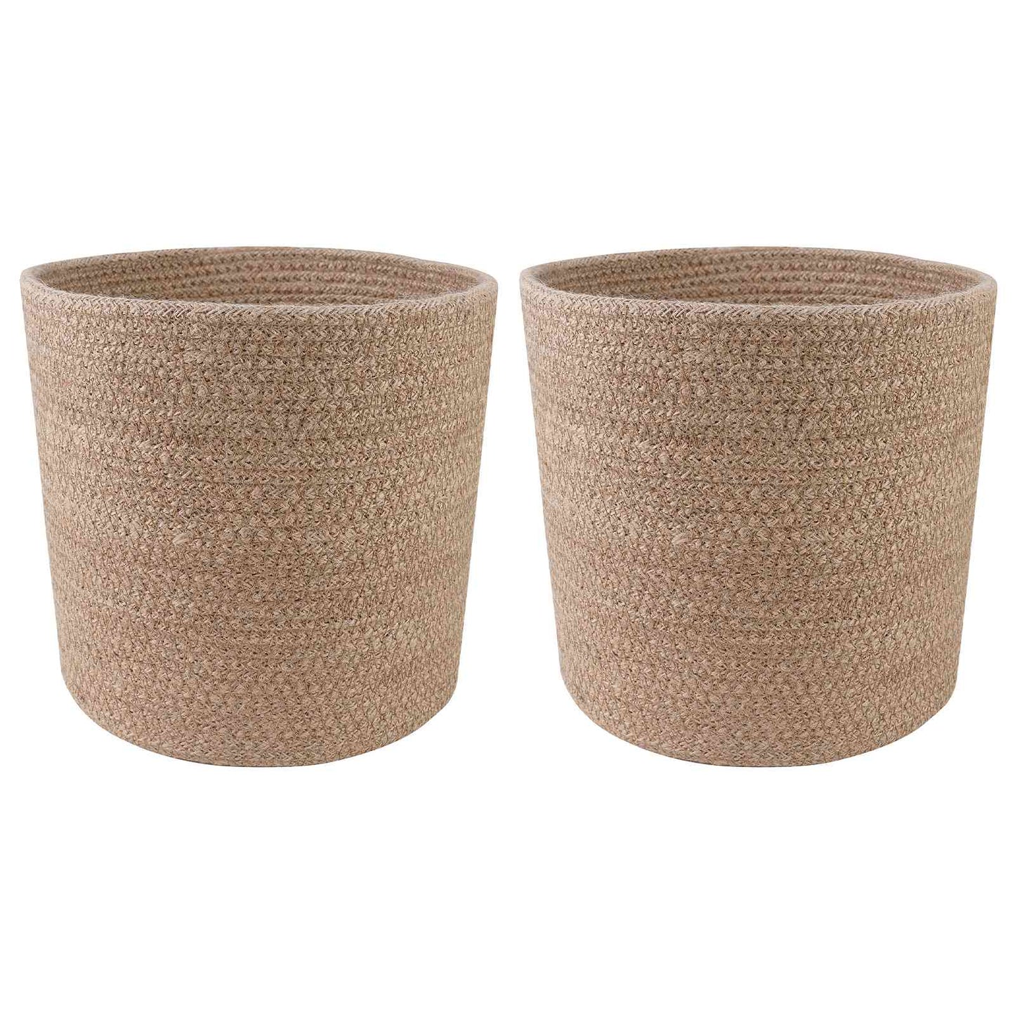 Plantepotte Sett 2 pcs Naturlig Ø 21 x 21 cm 100% Tossa Jute
