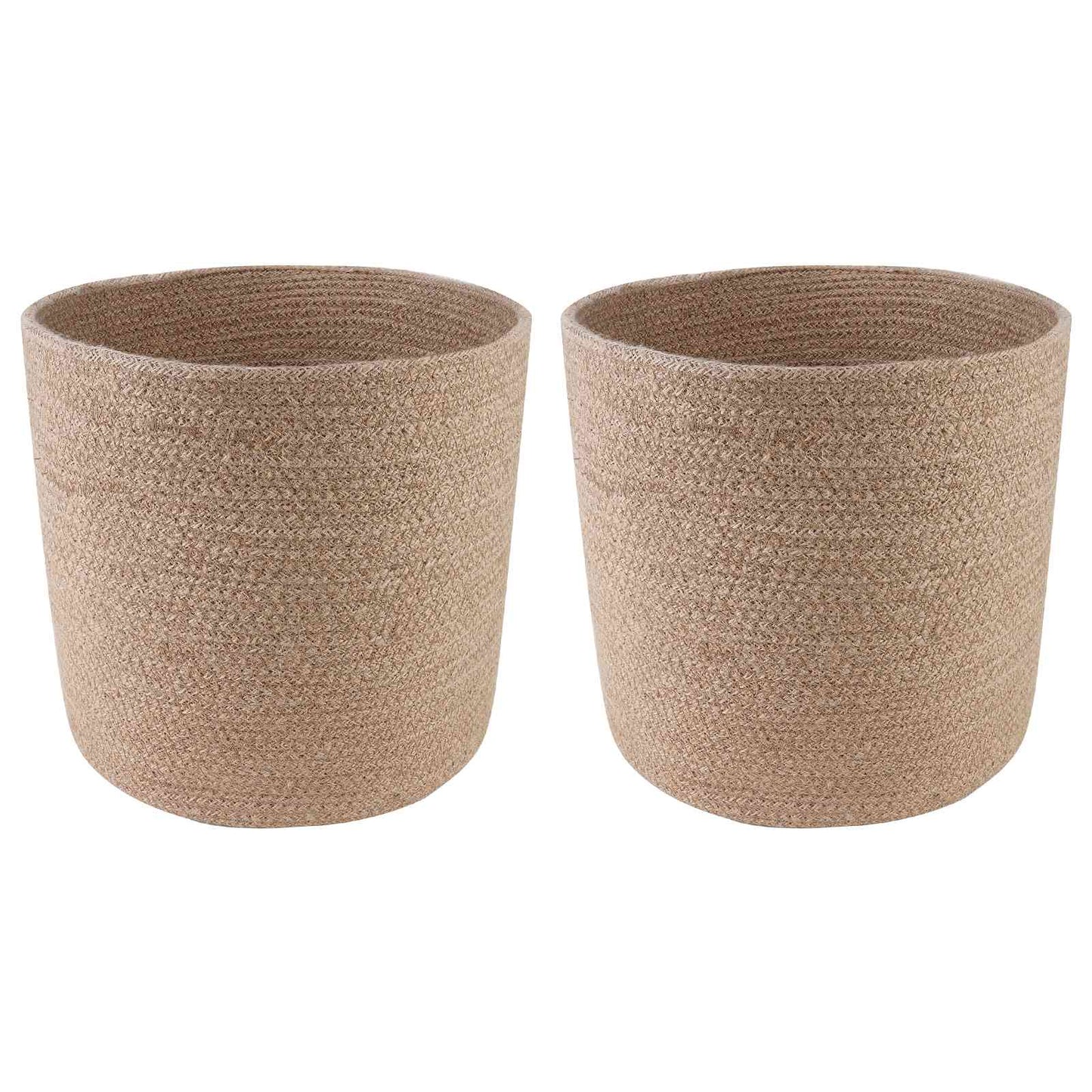 Plantepotte Sett 2 pcs Naturlig Ø 28 x 28 cm 100% Tossa Jute