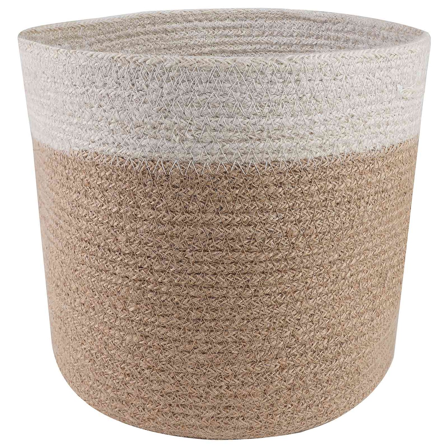 Plantepotte Sett 2 pcs Naturlig og Hvit Ø 28 x 28 cm