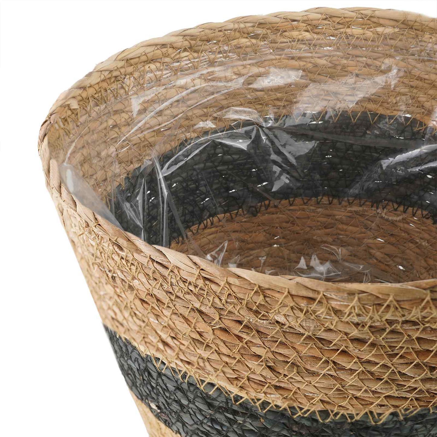 Sjøgress plantekurver 3 pcs Naturlig og svart Ø26 x 19 cm