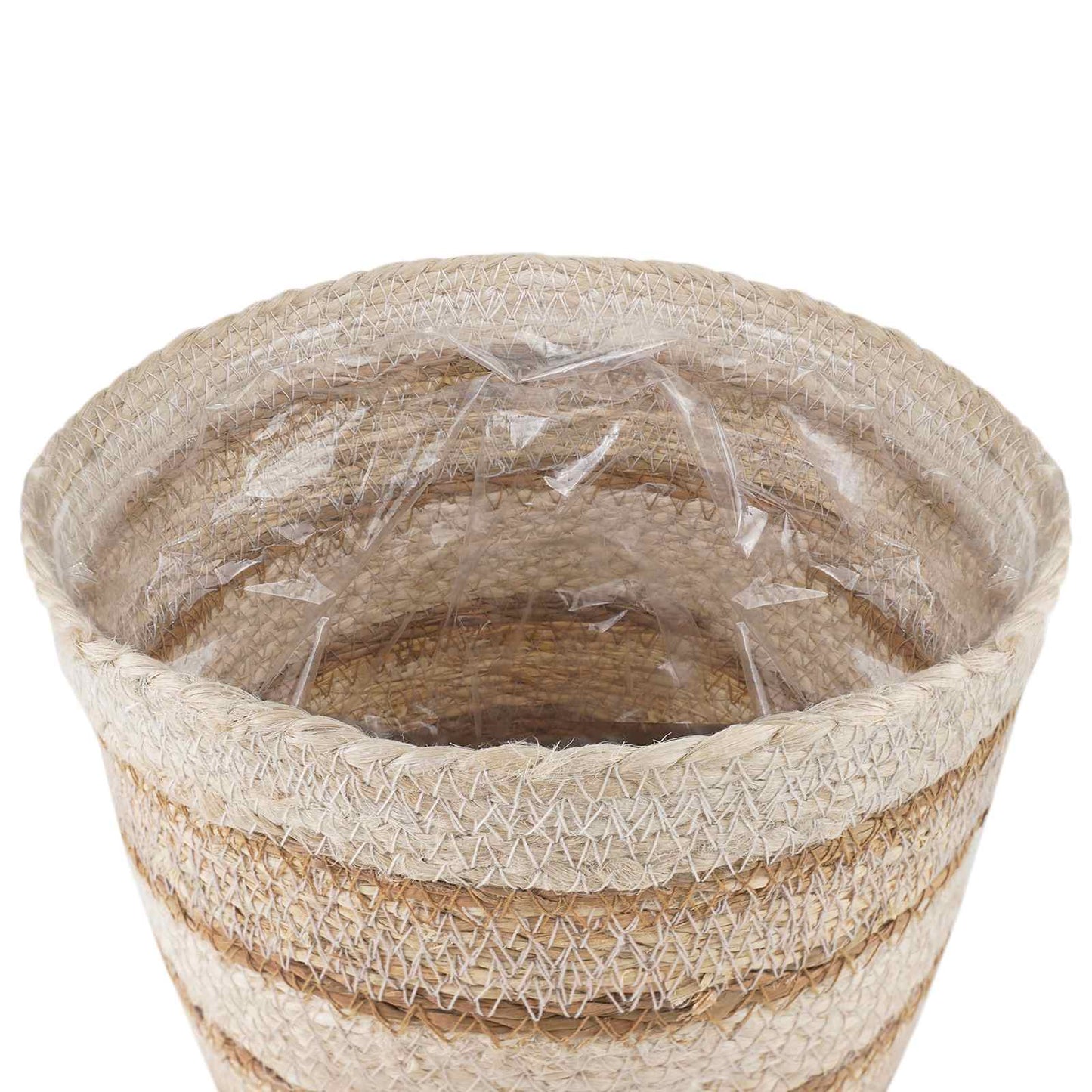 Sjøgress plantekurver 3 pcs Naturlig, Hvit og Beige Ø26 x 19 cm