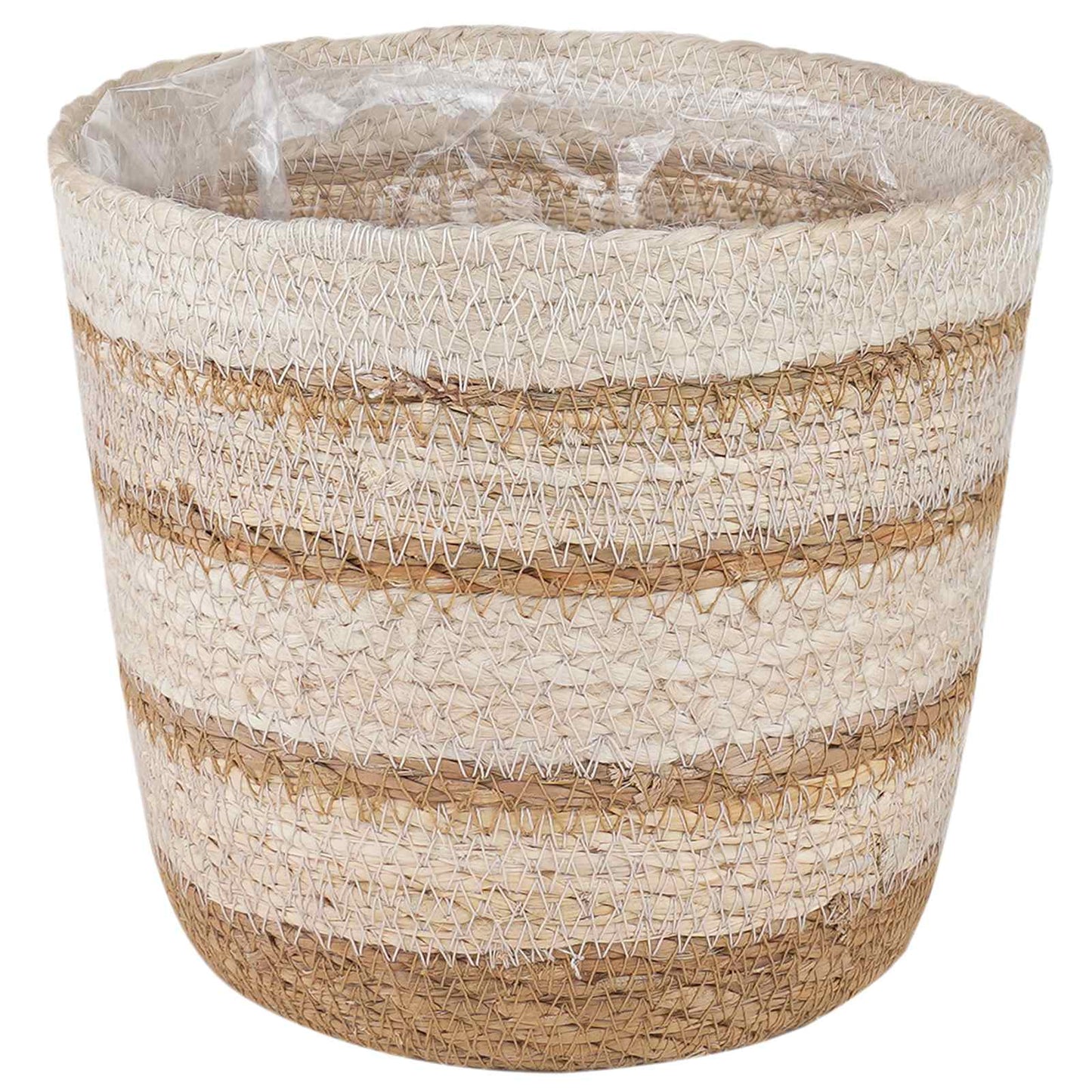 Sjøgress plantekurver 3 pcs Naturlig, Hvit og Beige Ø26 x 19 cm