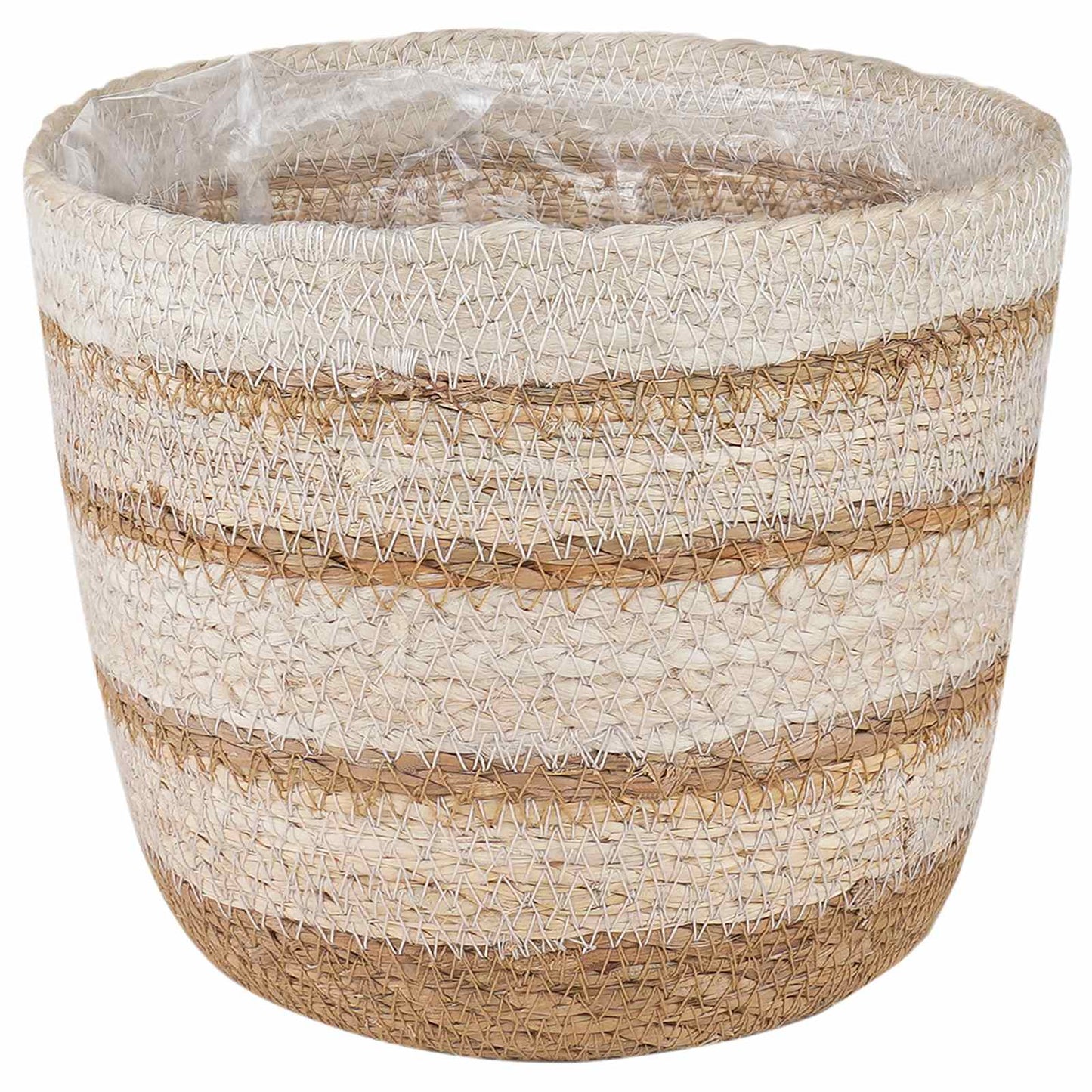 Sjøgress plantekurver 3 pcs Naturlig, Hvit og Beige Ø26 x 19 cm