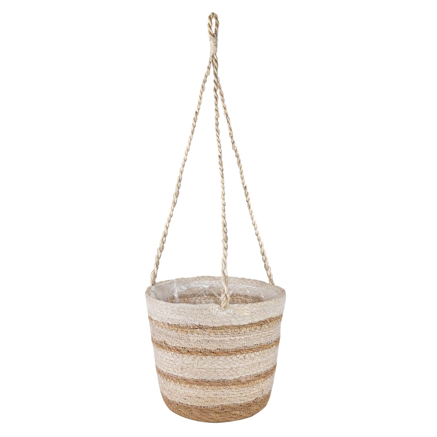 Sjøgress plantekurver 3 pcs Naturlig, Hvit og Beige Ø26 x 19 cm