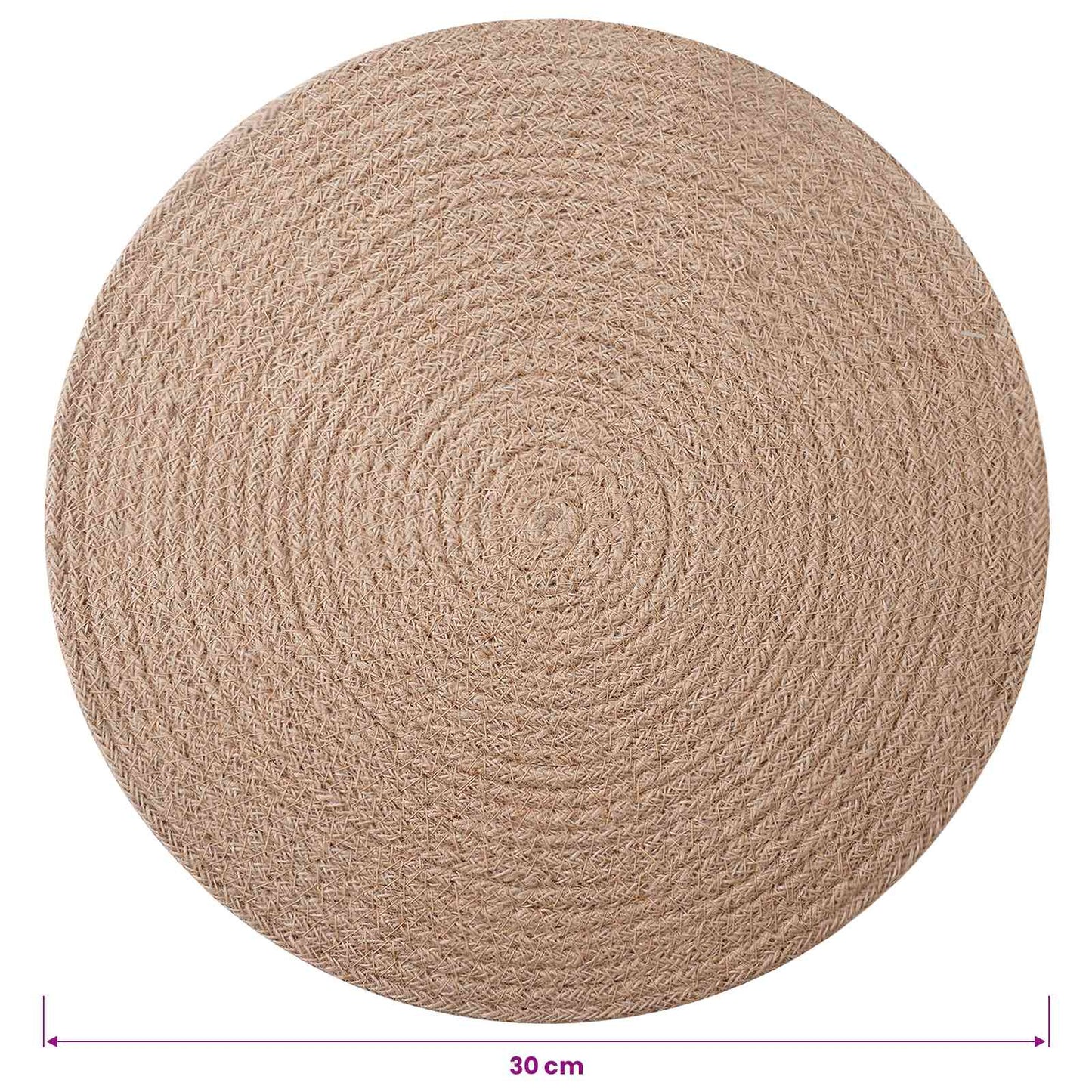 Jute Placemets 50 pcs Naturlig Ø 30 cm 100% Tossa Jute
