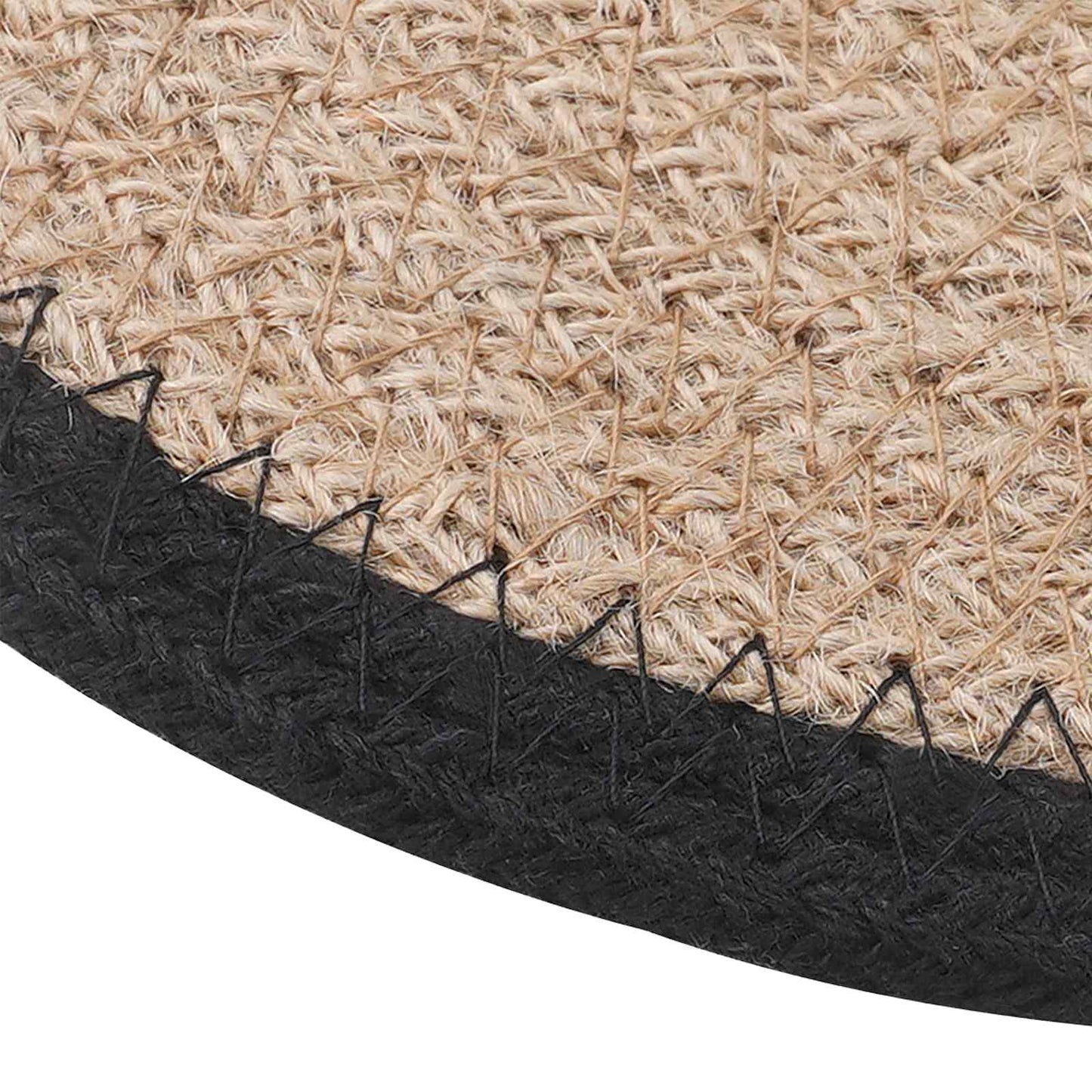 Jute Placemets 4 pcs Naturlig og svart Ø 30 cm 100% Tossa Jute