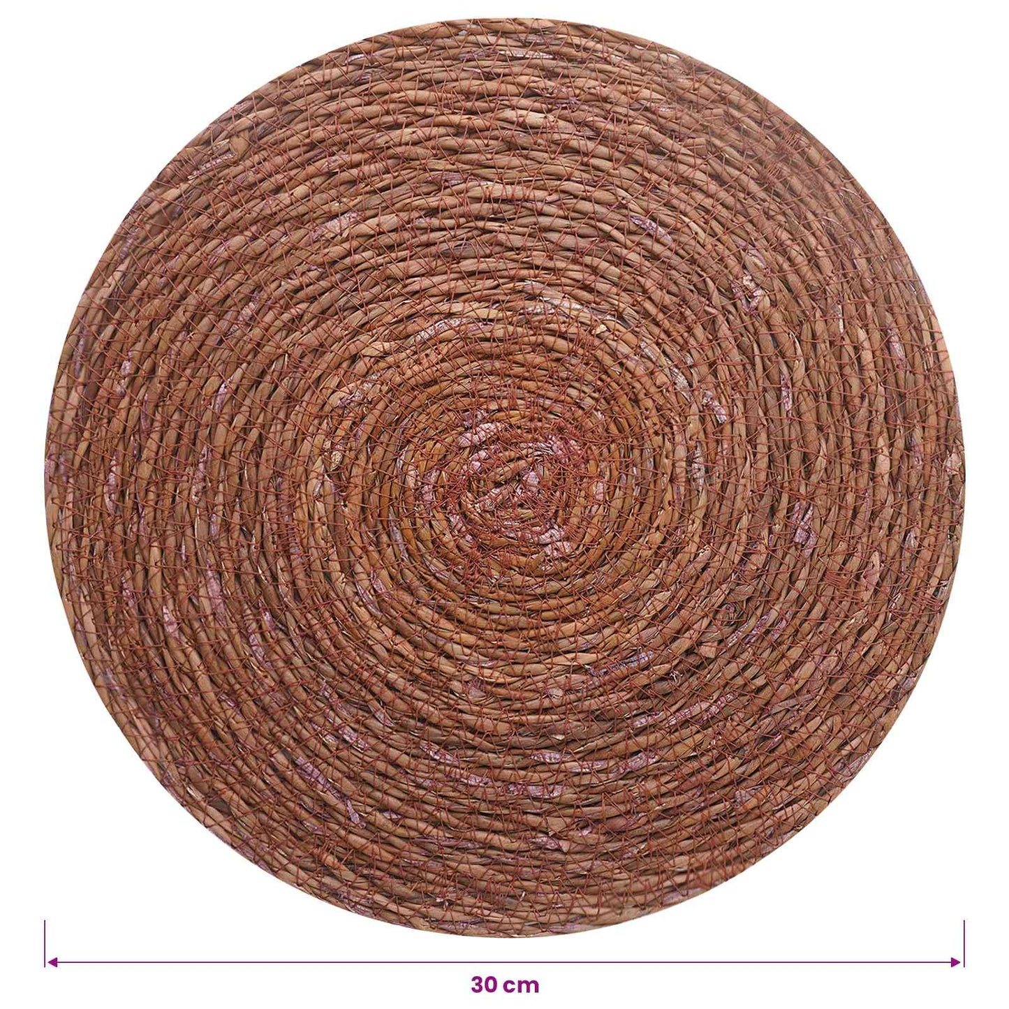 Sjøgress duker 4 pcs Brun Ø 30 cm 100% sjøgress