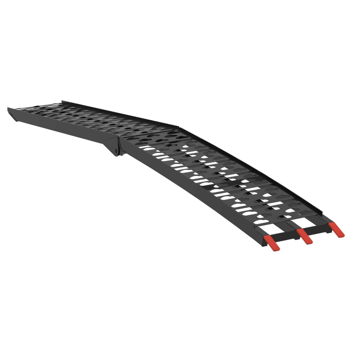 Sammenleggbar motorsykkelrampe 340 kg per rampe 2 pcs Svart