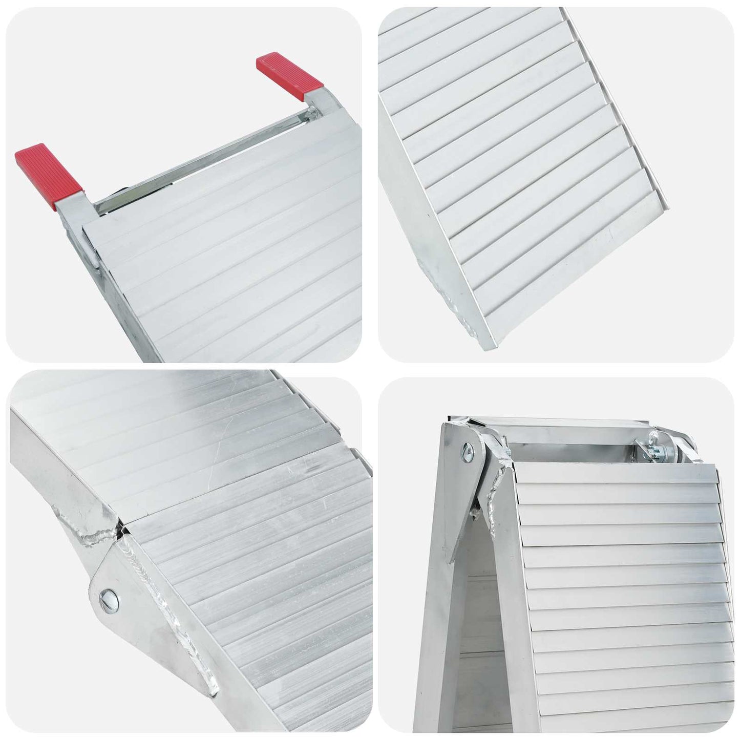 Motorsykkel Rampe 680 kg 2 pcs sølv 205 x 28 x 5 cm Aluminium