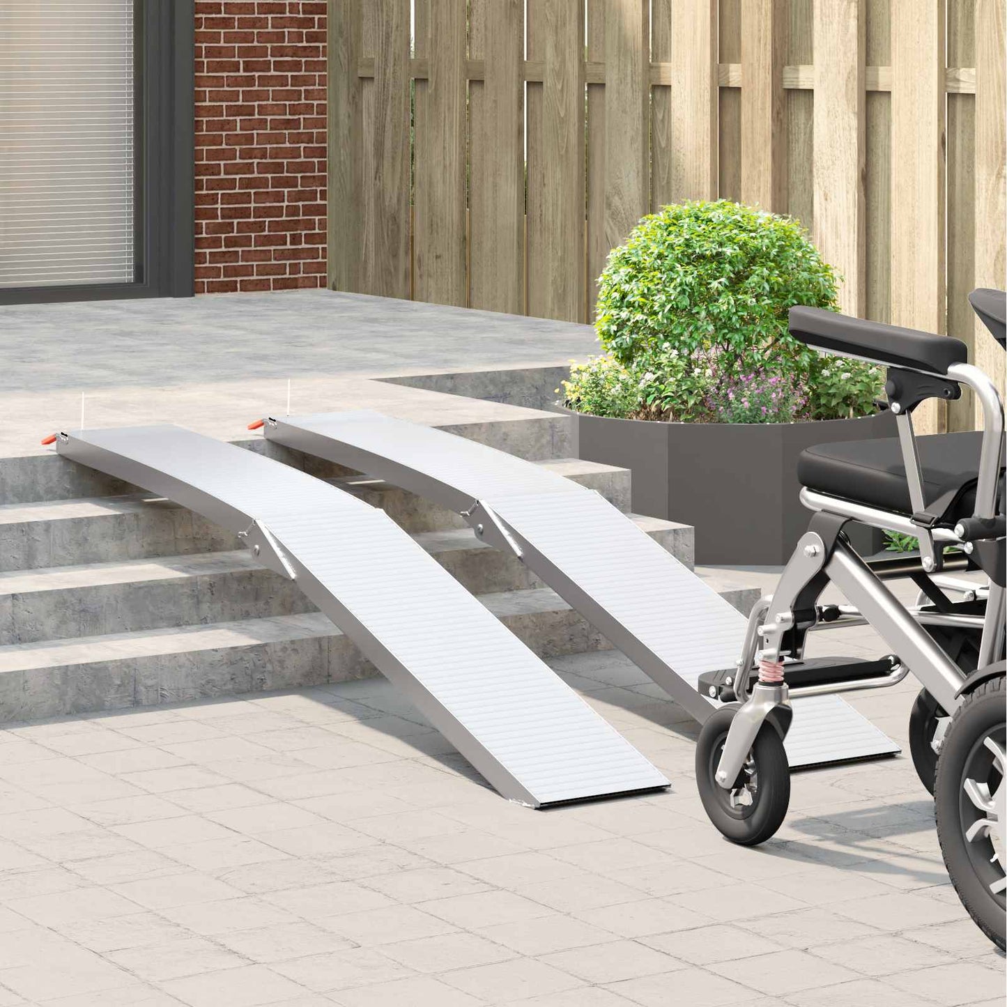 Motorsykkel Rampe 680 kg 2 pcs sølv 205 x 28 x 5 cm Aluminium