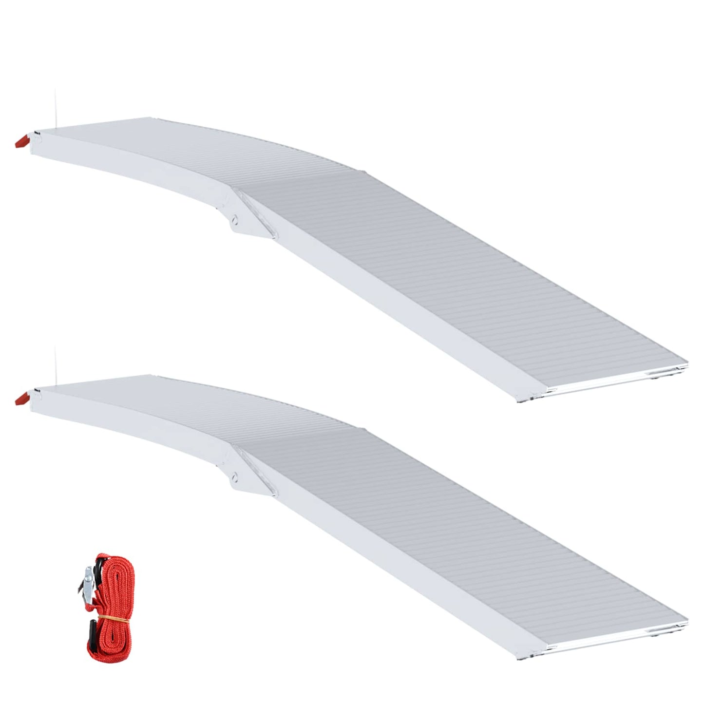 Motorsykkel Rampe 680 kg 2 pcs sølv 205 x 28 x 5 cm Aluminium