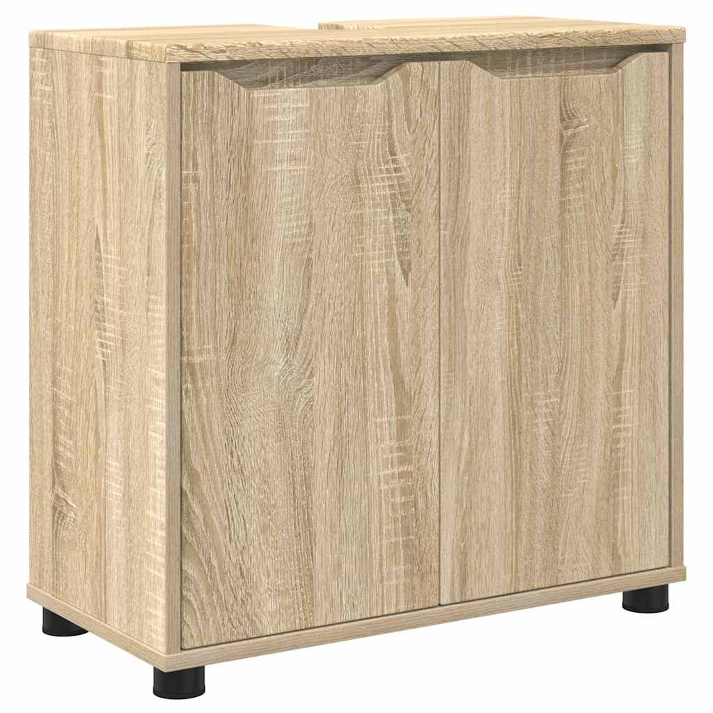 Bad vaskeskap med dør Sonoma eik 60 x 30 x 60 cm Konstruert tre