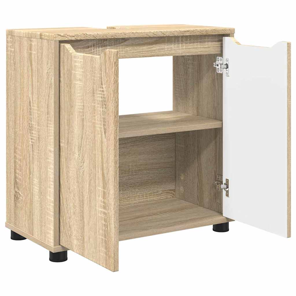 Bad vaskeskap med dør Sonoma eik 60 x 30 x 60 cm Konstruert tre