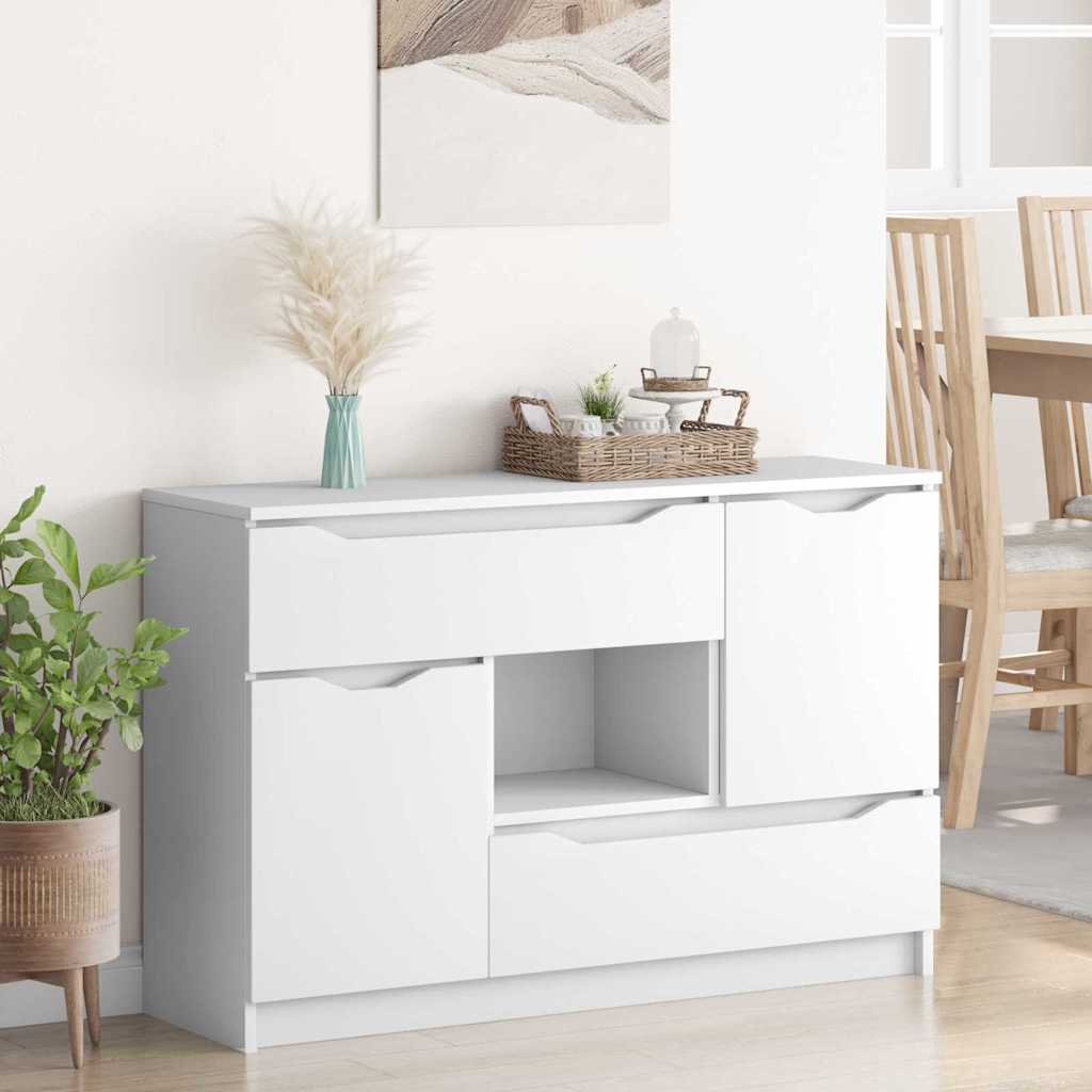 Serviesskap med skuff Hvit 100 x 30 x 65,6 Konstruert tre